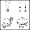 50Pcs 10 Style Tibetan Style Alloy Pendants FIND-CJ0001-16-6