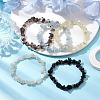 12 Constellation Natural Mixed Gemstone Chip Beaded Stretch Bracelets Sets for Women Men BJEW-JB10264-12-5