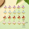 20Pcs 4 Colors Autumn Theme Alloy Enamel Charms ENAM-YW0003-40-3