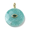 Natural Amazonite Faceted Pendants G-A287-02G-15-1