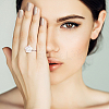 12Pcs 2 Colors Brass Open Cuff Ring Findings KK-UN0001-28-5