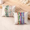 20Pcs 20 Colors Glass Seed Beaded Stretch Bracelet Sets BJEW-SW001593-5