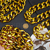 Resin Cuban Link Chain Necklaces for Men Women NJEW-WH0002-242-3