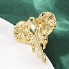 Brass Adjustable Open Cuff Rings for Women RJEW-R032-02G-3