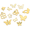 BENECREAT 48Pcs 12 Style 304 Stainless Steel Charms STAS-BC0003-16-4