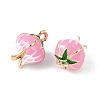 Brass Enamel Charms X-KK-G462-30LG-2