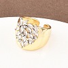 Brass Micro Pave Cubic Zirconia Cuff Rings RJEW-D333-04A-G-1