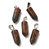 Natural Mahogany Obsidian Pendants G-Z067-07P-17-2