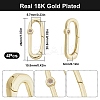 4Pcs Rack Plated Brass Micro Pave Clear Cubic Zirconia Clasps KK-SC0005-70-2