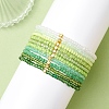 10Pcs Glass Seed Beads & Glass Beaded Stretch Bracelets for Women BJEW-MZ00267-1