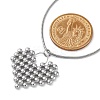 Anti-Tarnish 304 Stainless Steel Heat Pendant Round Snake Chain Necklaces for Women STAS-Z114-19P-5