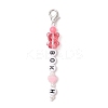 6Pcs Bear & Letter Acrylic Pendant Decorations HJEW-JM02957-3