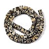 Natural Dalmatian Jasper Beads Strands G-T139-6x6-17A-2