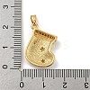 Christmas Brass Micro Pave Cubic Zirconia Pendants KK-H468-02B-01G-3