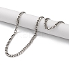304 Stainless Steel Cuban Link Chain Necklaces for Men NJEW-B117-01F-P-2