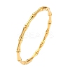 Ion Plating(IP) 304 Stainless Steel Bamboo Hinged Bangle for Women BJEW-D055-04G-1