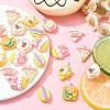 40Pcs 8 Styles Opaque Resin Pendants RESI-CJ0003-47-5