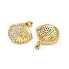Brass Micro Pave Cubic Zirconia Pendants KK-C093-07G-2