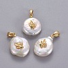 Natural Cultured Freshwater Pearl Pendants KK-L187-06G-1