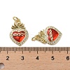Brass Micro Pave Clear Cubic Zirconia Pendants KK-H466-05G-04-3