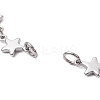 304 Stainless Steel Star Link Chain Bracelet Makings for Women AJEW-TA00028-2