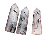 Point Tower Natural Tourmalinated Quartz Home Display Decoration PW-WG71006-02-4