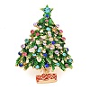 Christmas Tree Theme Zinc Alloy with Rhinestone Brooches LS-JEWB-B018-02G-02-1