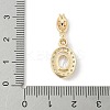 Oval Brass Micro Pave Cubic Zirconia Pendants LS-KK-M326-15G-3
