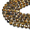 Natural Yellow Tiger Eye Beads Strands G-C116-A123-01-3