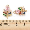 Brass Micro Cubic Zirconia Pendants KK-Q789-24G-3