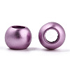 Spray Painted Acrylic European Beads ACRP-WH0002-01A-2