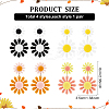 4 Pairs 4 Colors Acrylic Sunflower Dangle Stud Earrings EJEW-AN0002-99-7