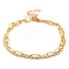304 Stainless Steel Multi-Strand Chain Bracelets BJEW-G711-03D-G-1