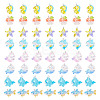 40Pcs 8 Styles Ocean Theme Transparent Resin Cartoon Pendants RESI-AR0001-44-1