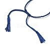 Braided Cotton Cord Bracelet Making MAK-L043-02G-05-3