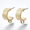 Smooth Surface Alloy Stud Earring Findings X-PALLOY-T064-19MG-1