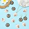 20Pcs 2 Colors Alloy Enamel Pendants ENAM-FS0004-14-6
