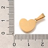 Mother's Day PVD Vacuum Plating 304 Stainless Steel Charms STAS-U035-08G-3