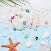 84Pcs 2 Styles 7 Colors Ocean Theme Synthetic Turquoise Dyed Beads Strands G-UN0001-31-2