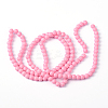 Painted Glass Bead Strands DGLA-S071-6mm-37-4