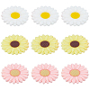 9Pcs 3 Colors Food Grade Eco-Friendly Silicone Beads SIL-LP0001-02-1