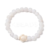 Dyed Natural Weathered Agate Round Beads Stretch Bracelets BJEW-JB11078-2