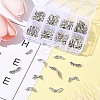 140Pcs 8 Styles Tibetan Style Alloy Beads TIBEB-FS0001-18-8
