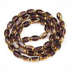 Electroplate Opaque Color Glass Beads Strands EGLA-Q127-A01-02I-2
