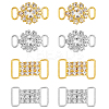 8Pcs 4 Styles Brass Crystal Rhinestone Connector Charms KK-HY0003-35-1