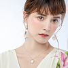10rolls 10 Style Electroplate Labradorite & White Jade & Amazonite & Tiger Eye & Picture Jasper & White Jade & Rose Quartz & Howlite & Malachite Gemstone Pendants G-AR0003-95G-5