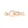 Brass Micro Pave Cubic Zirconia Peg Bails KK-D360-05G-1