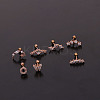 316L Surgical Stainless Steel Micro Pave Clear Cubic Zirconia Cartilage Earrings WG14BE9-15-2