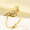 304 Stainless Steel Open Cuff Ring for Women LS-RJEW-B109-01G-03-1