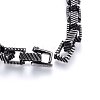 304 Stainless Steel Box Chain Necklaces NJEW-H493-17AS-B-3